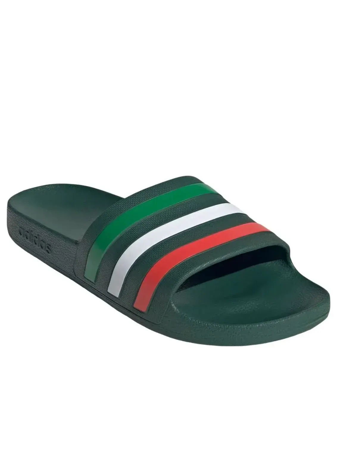 Шлепанцы Adidas Adilette Aqua Slides 'Team Dark Green Bright Red' — изображение 4 из 5, зеленый