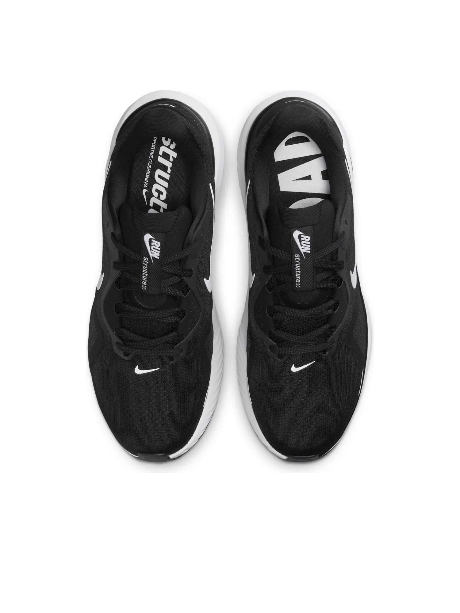Кроссовки Nike Structure 26 Extra Wide 'Black Wolf Grey' — изображение 2 из 6, черный
