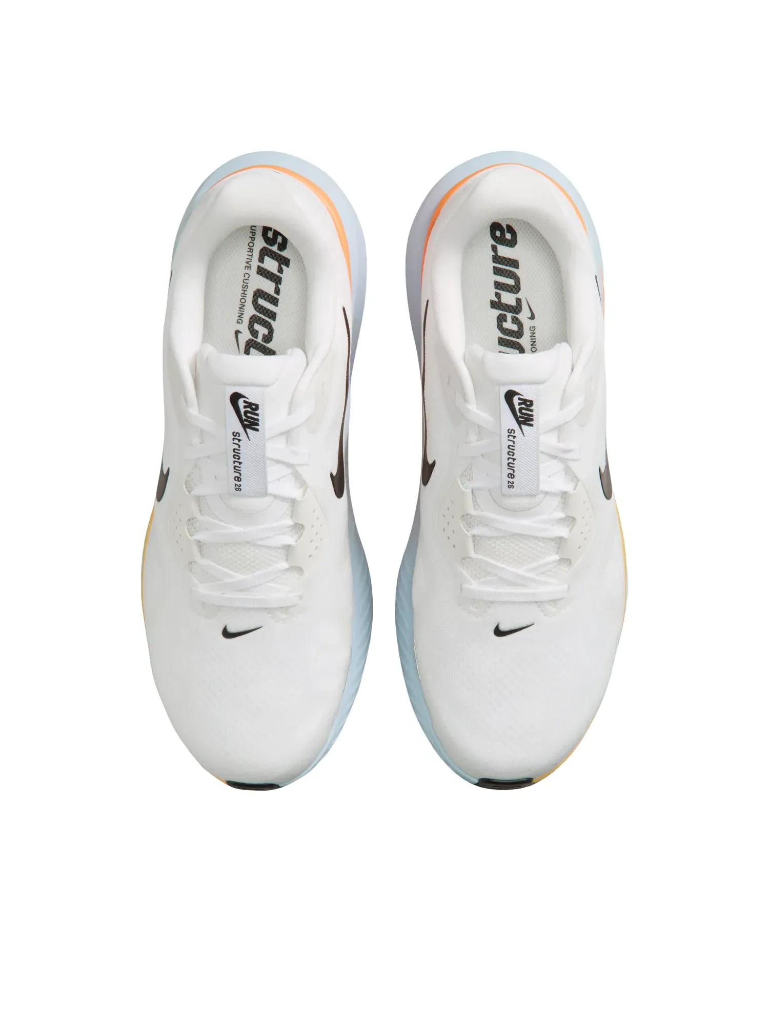 Кроссовки Nike Structure 26 Extra Wide 'White Total Orange' HQ2588-107 — изображение 3 из 7, белый