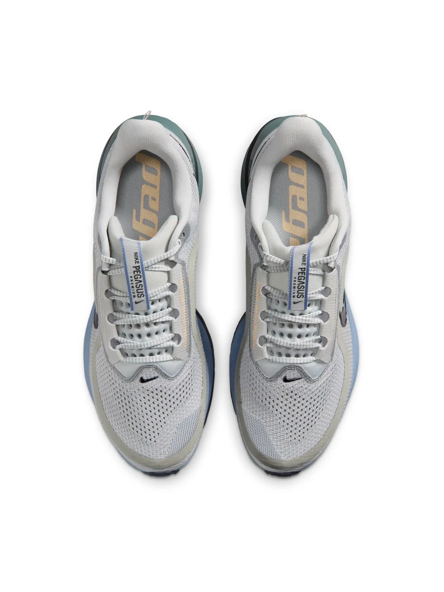 Мужские кроссовки с шнуровкой Nike Air Zoom Pegasus Premium Grey Mist Slate Work Blue — изображение 3 из 6, серый