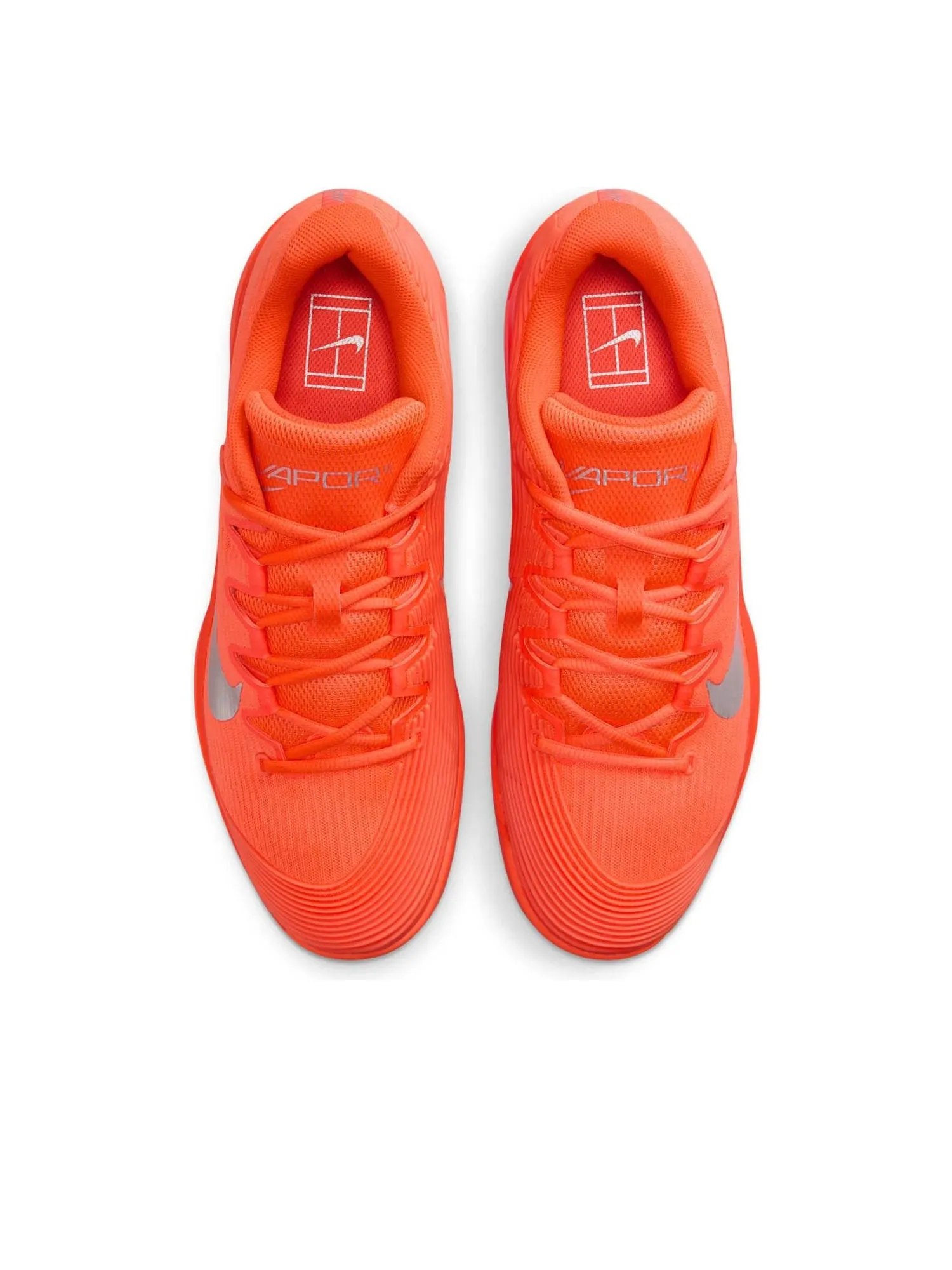 Кроссовки Nike Court Air Zoom Vapor 12 Premium HC 'Hyper Crimson Metallic Silver' — изображение 2 из 6, оранжевый
