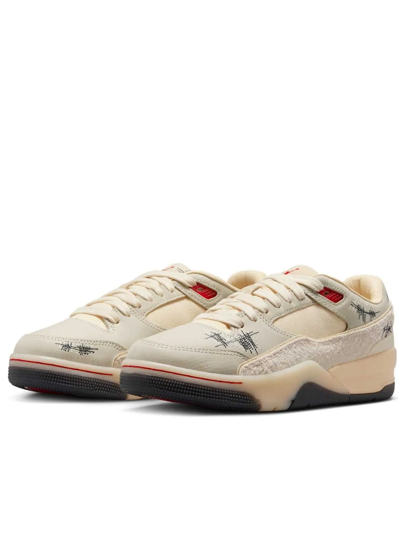 Кроссовки (WMNS) Air Jordan Flight Court 'Who Decides War Coconut Milk' — изображение 3 из 6, бежевый