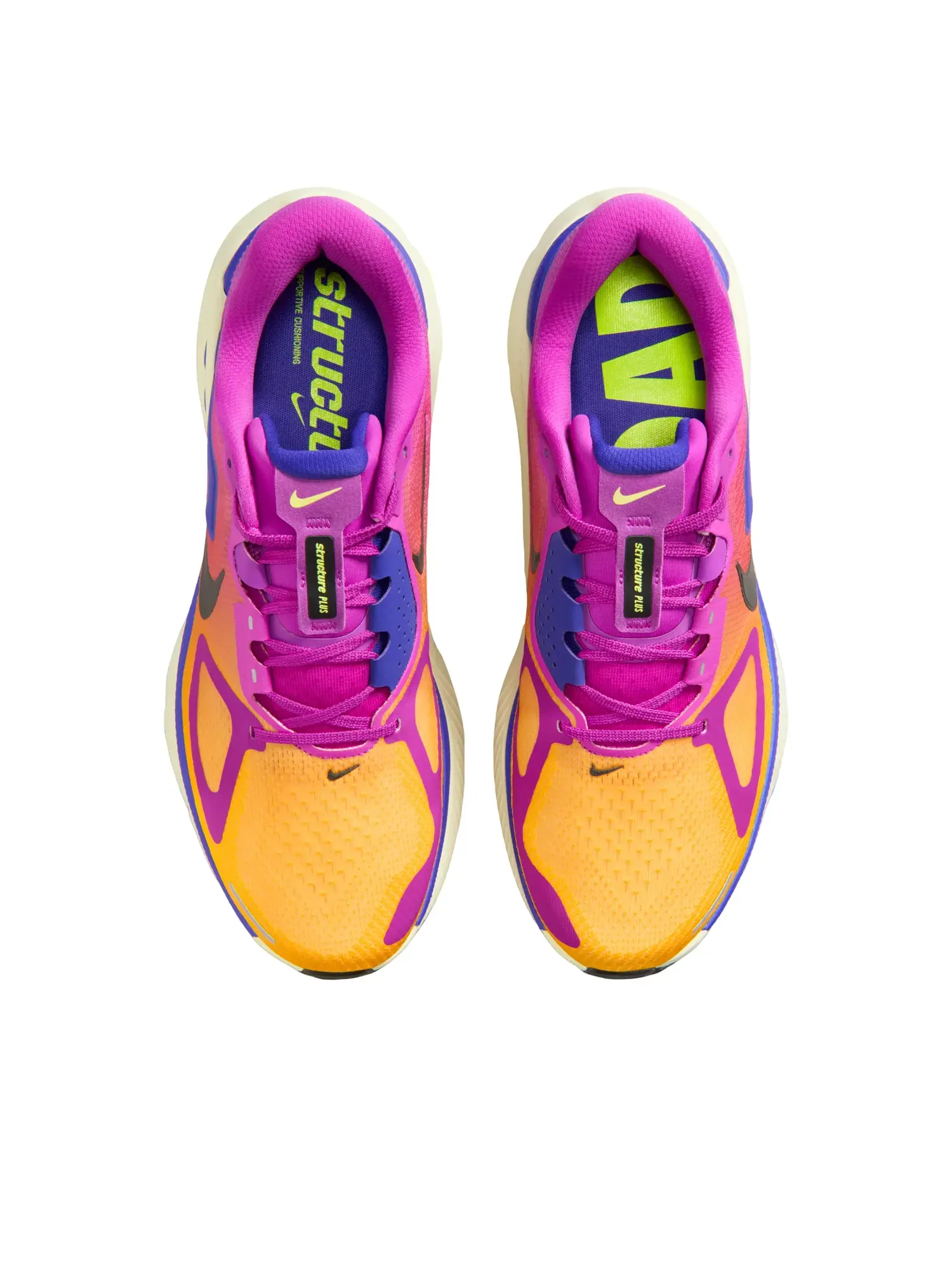 Кроссовки Nike Structure Plus 'Hyper Violet Citron Pulse' — изображение 2 из 5, фиолетовый