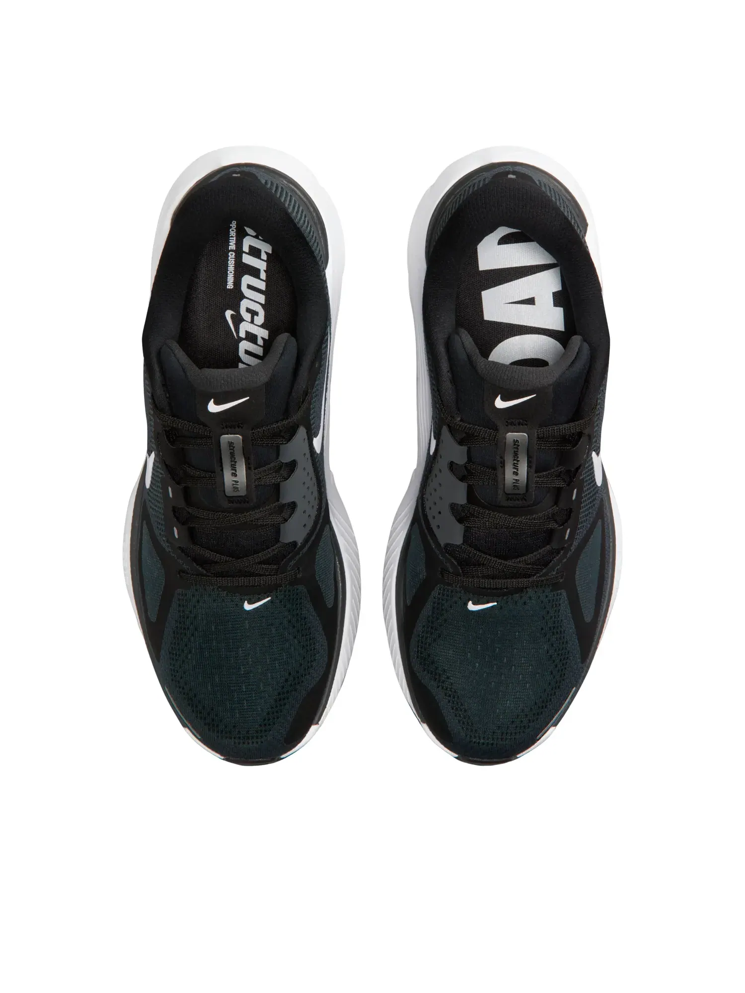 Кроссовки (WMNS) Nike Structure Plus 'Black White' — изображение 2 из 6, черный