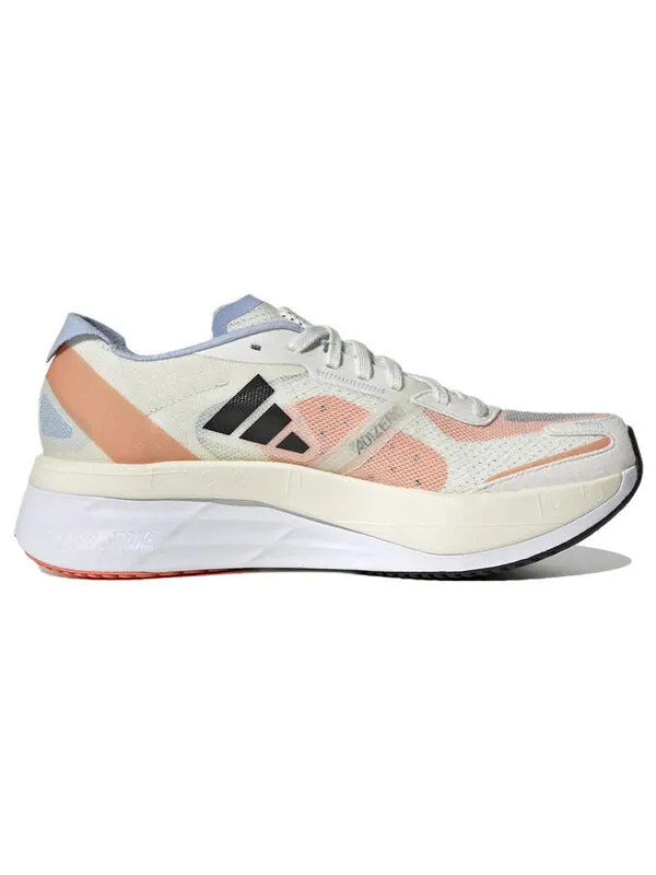Кроссовки adizero boston 11 running shoes 'white tint / court green' Adidas — изображение 2 из 4, белый/зеленый