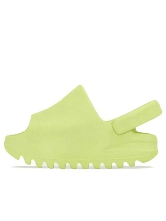 Тапочки yeezy slide infants 'glow green' 2022 Adidas — изображение 1 из 4, зеленый