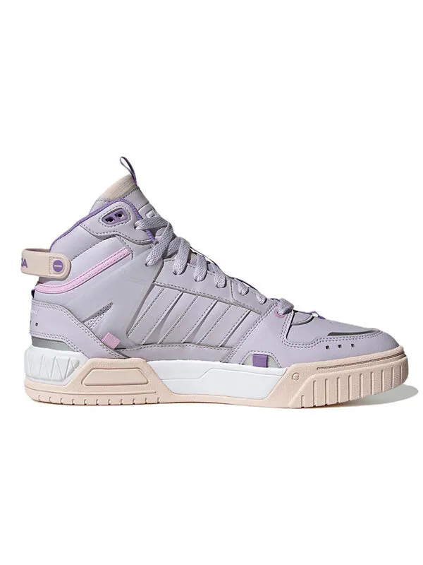 Кроссовки Adidas Neo D-PAD Mid Tennis Shoes 'Silver Dawn' — изображение 2 из 4, серебристый/серебристый