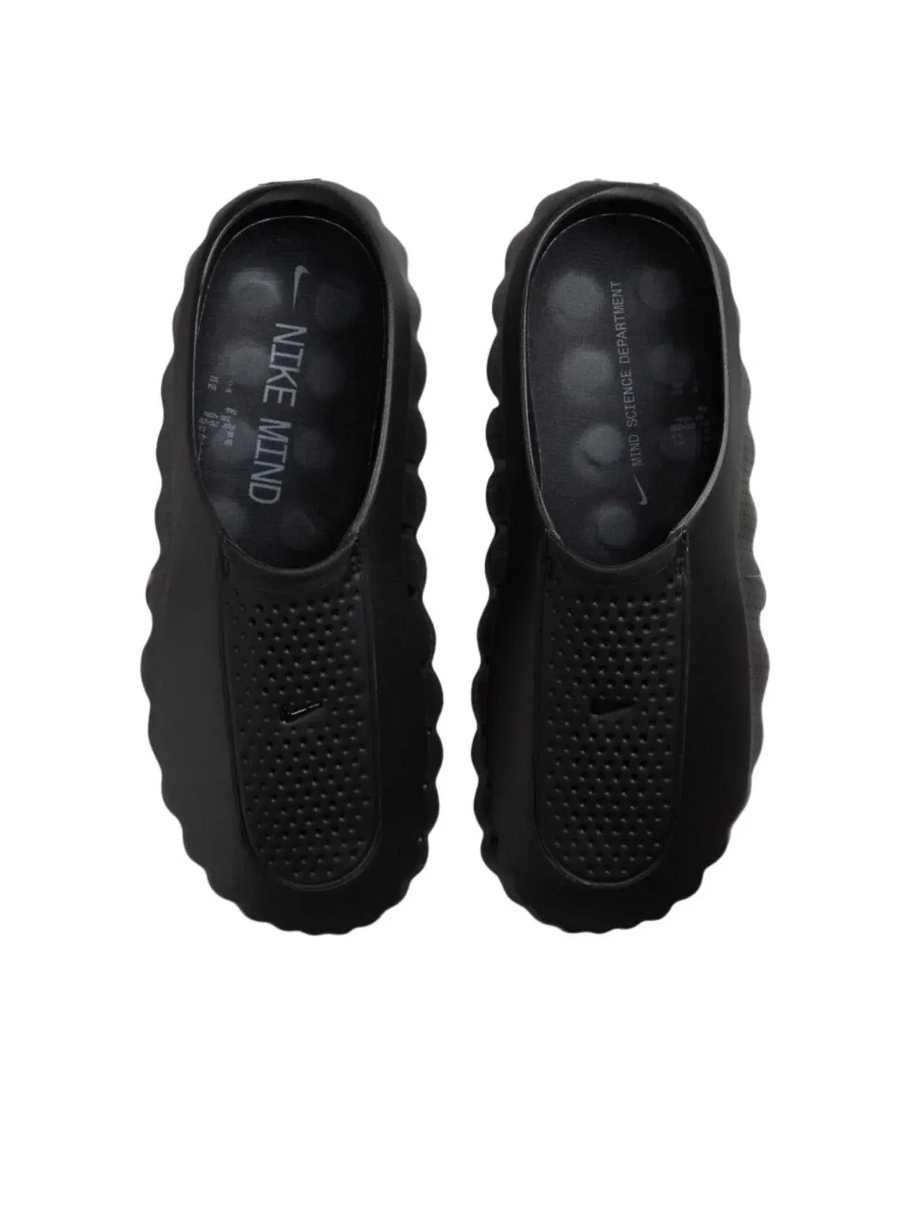 Мужские шлепанцы с закрытым носком Nike Mind 001 Triple Black — изображение 3 из 5, черный