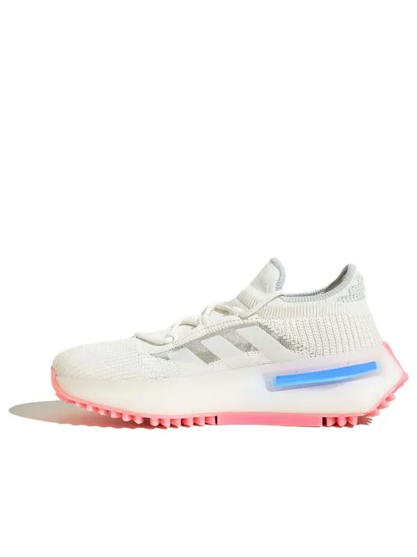 Кроссовки оригиналы nmd_s1 Adidas — изображение 1 из 4, белый/розовый/желтый