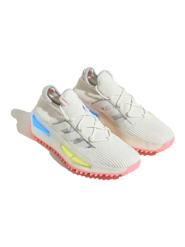 Кроссовки оригиналы nmd_s1 Adidas — изображение 2 из 4, белый/розовый/желтый