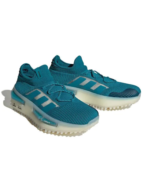 Кроссовки originals nmd_s1 'active teal' Adidas — изображение 3 из 4, черный-белый