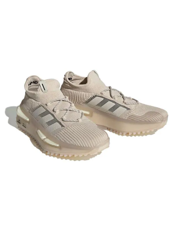 Кроссовки originals nmd s1 shoes 'white silver metallic black' Adidas — изображение 3 из 4, черный/белый