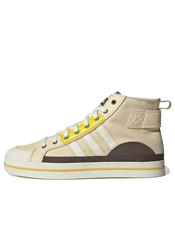 Кроссовки neo city canvas hi Adidas — изображение 1 из 4, белый/желтый