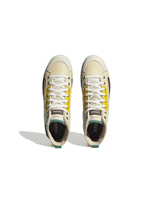 Кроссовки neo city canvas hi Adidas — изображение 4 из 4, белый/желтый