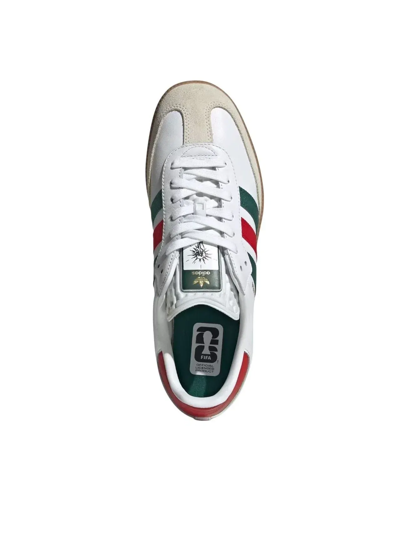 Мужские кроссовки с кожаным верхом Samba FIFA World Cup 2026 Mexico Adidas — изображение 2 из 5, белый
