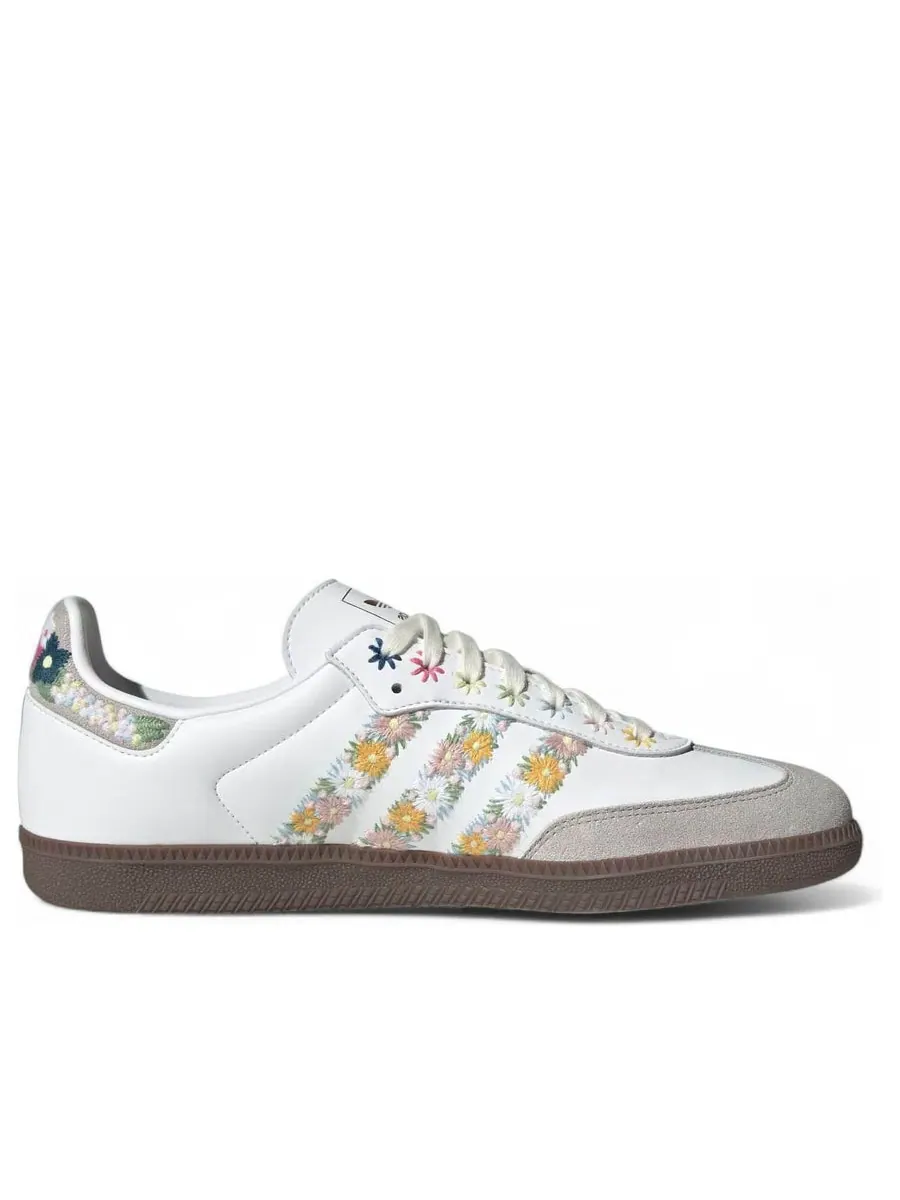 Кроссовки adidas Samba OG Satin 'Floral Cloud White Clear Granite' — изображение 2 из 6, белый