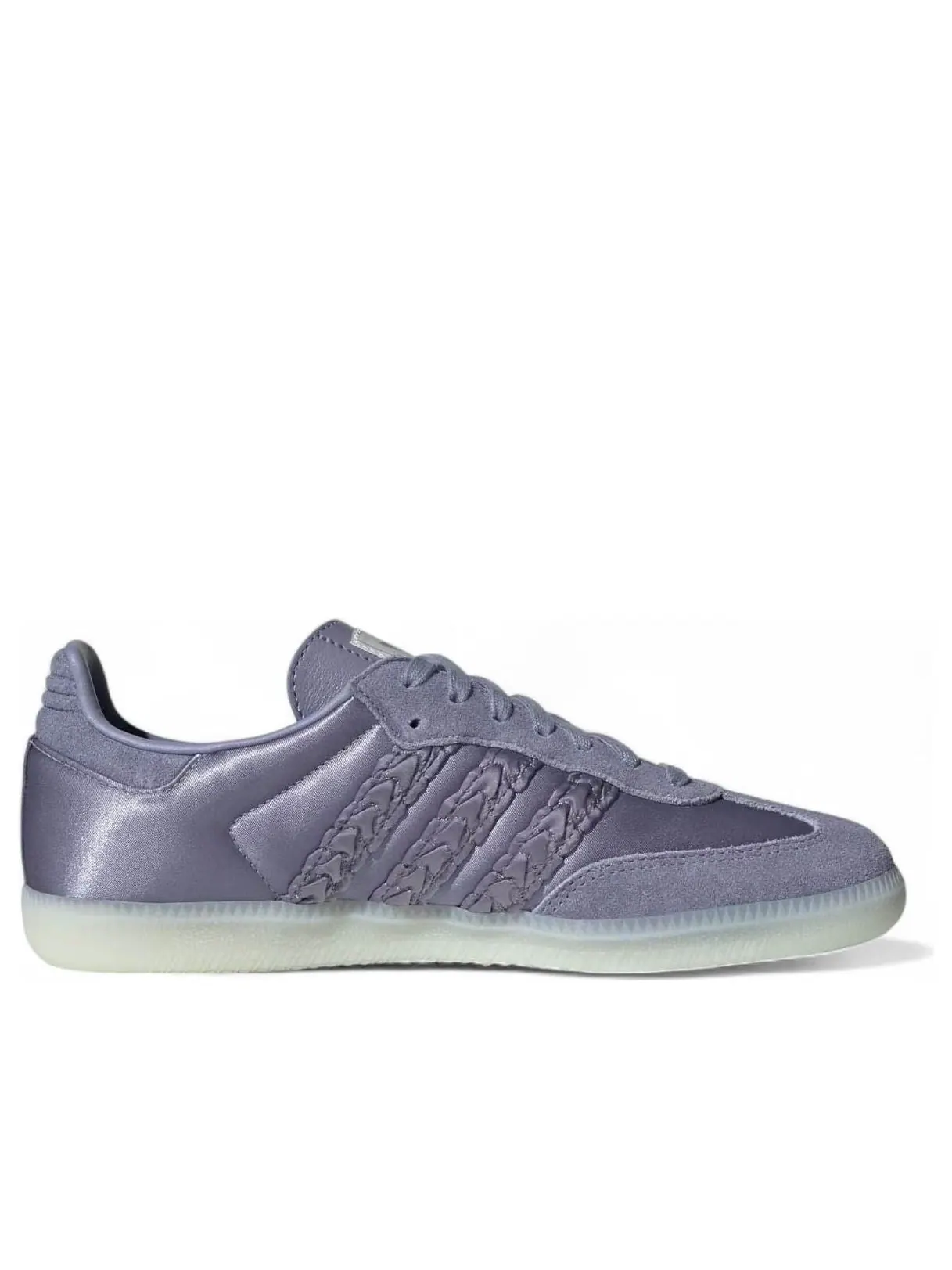 Кроссовки (WMNS) adidas Samba OG Satin 'Silver Violet' — изображение 2 из 6, фиолетовый