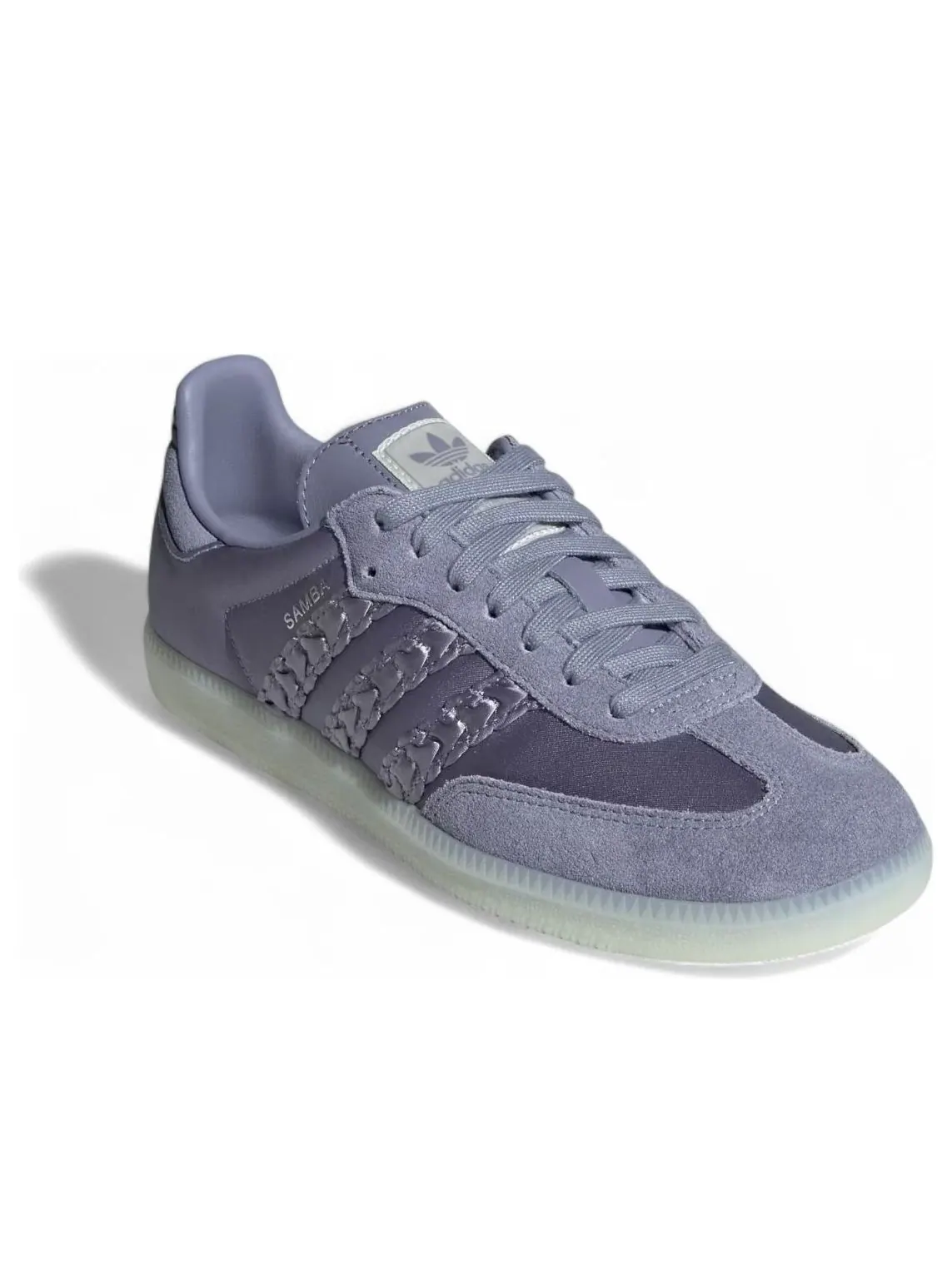 Кроссовки (WMNS) adidas Samba OG Satin 'Silver Violet' — изображение 3 из 6, фиолетовый