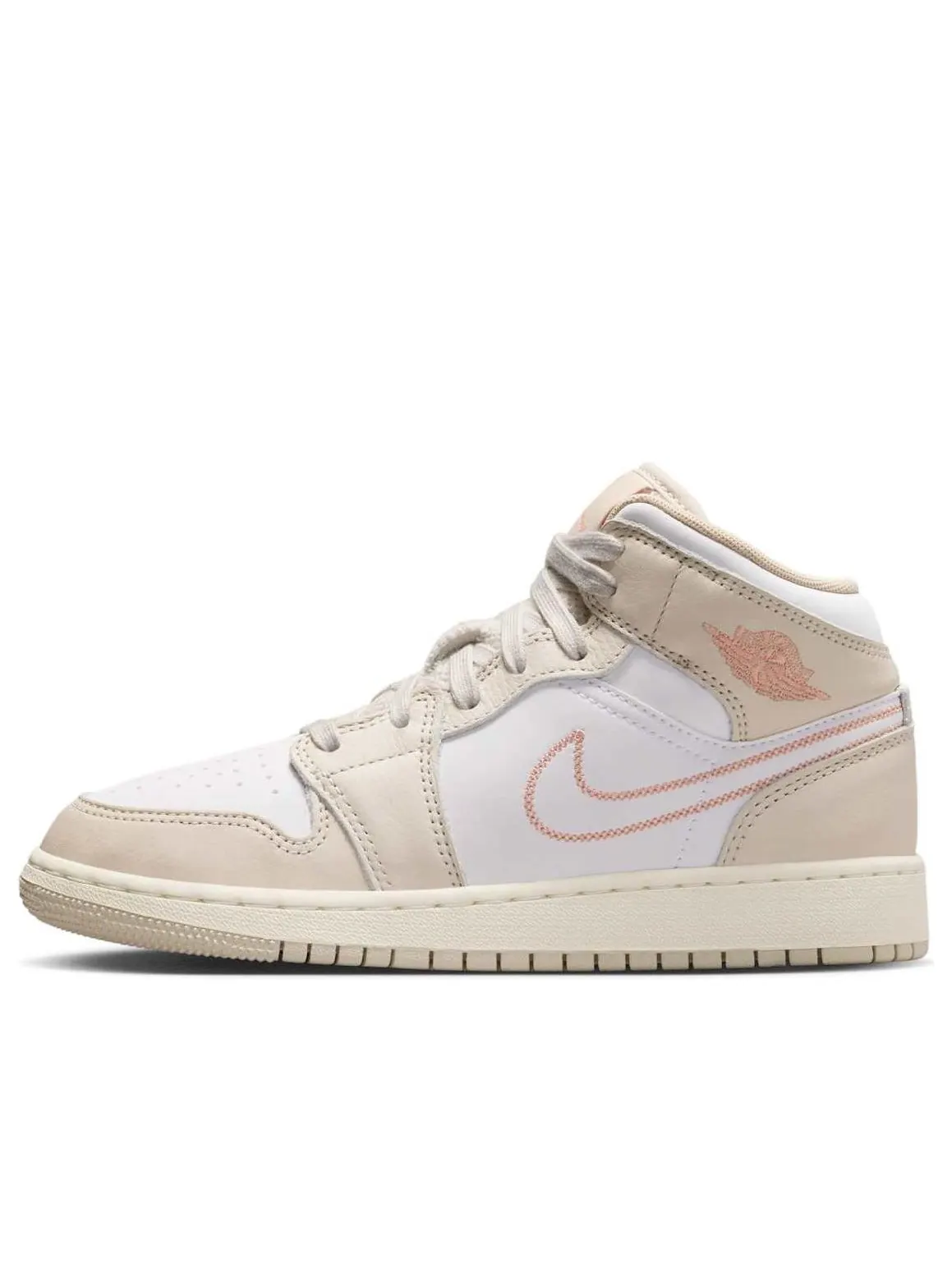 Кроссовки (GS) Air Jordan 1 Mid SE 'Sand Drift White' — изображение 1 из 6, бежевый