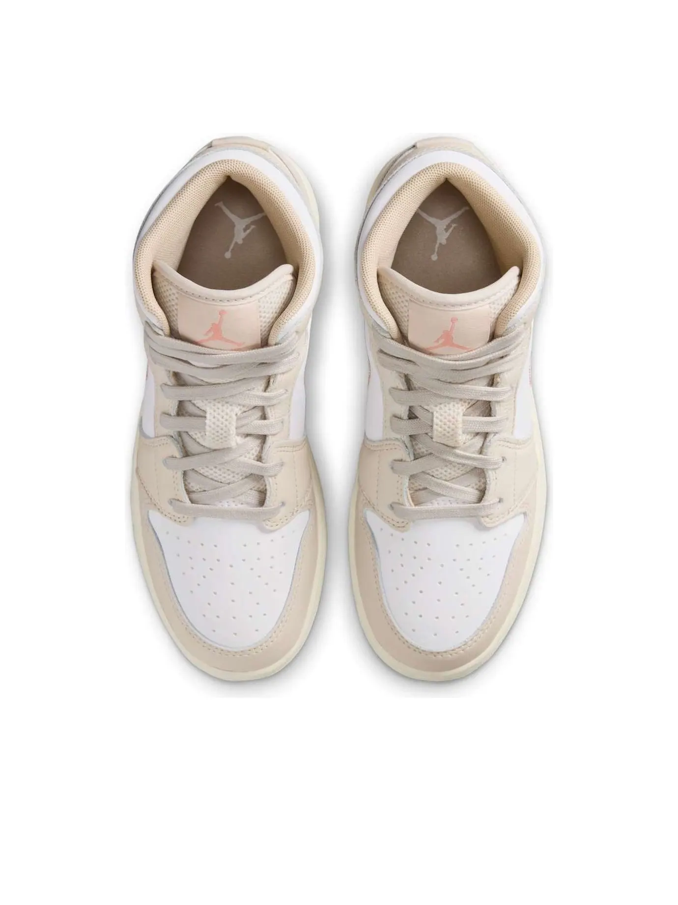 Кроссовки (GS) Air Jordan 1 Mid SE 'Sand Drift White' — изображение 2 из 6, бежевый
