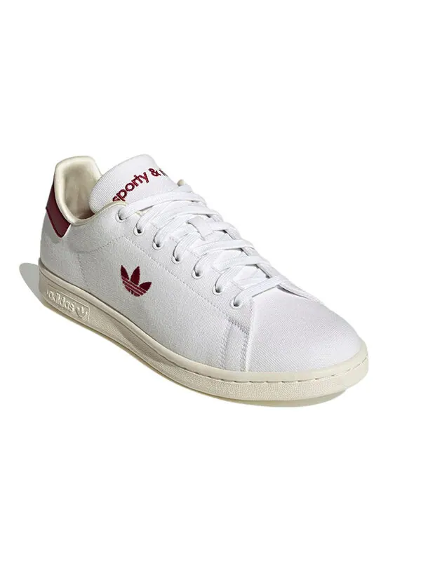 Кроссовки x sporty & rich stan smith Adidas — изображение 3 из 4, белый/бордовый/белый