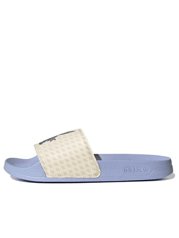 Тапочки disney x originals adilette lite 'blue cream' Adidas — изображение 1 из 4, синий/кремовый