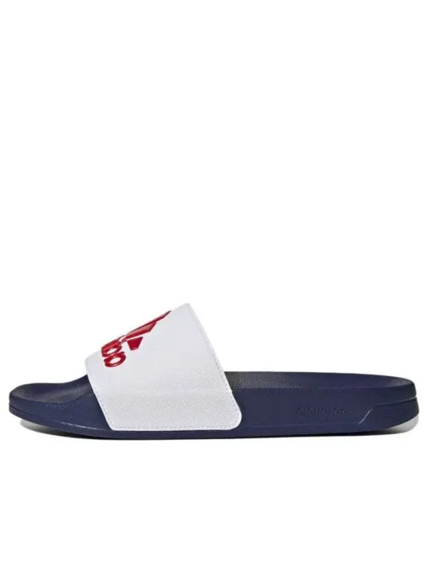 Тапочки adilette душевая горка Adidas — изображение 1 из 4, белый//синий