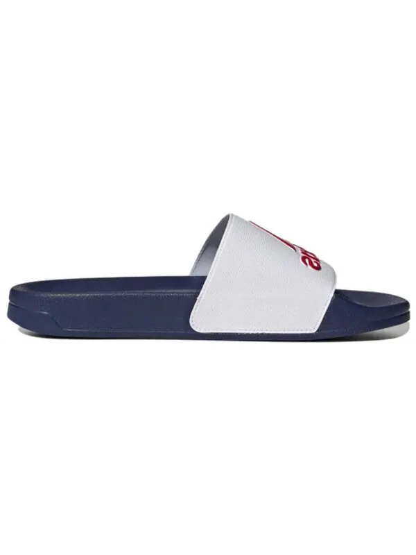 Тапочки adilette душевая горка Adidas — изображение 2 из 4, белый//синий