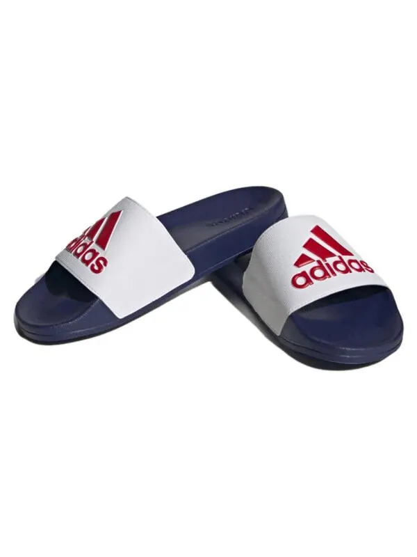 Тапочки adilette душевая горка Adidas — изображение 3 из 4, белый//синий