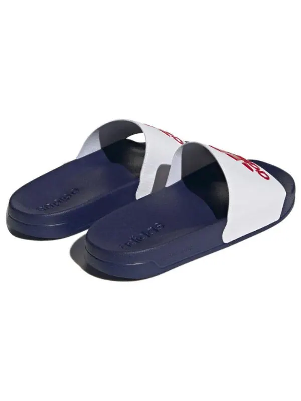 Тапочки adilette душевая горка Adidas — изображение 4 из 4, белый//синий