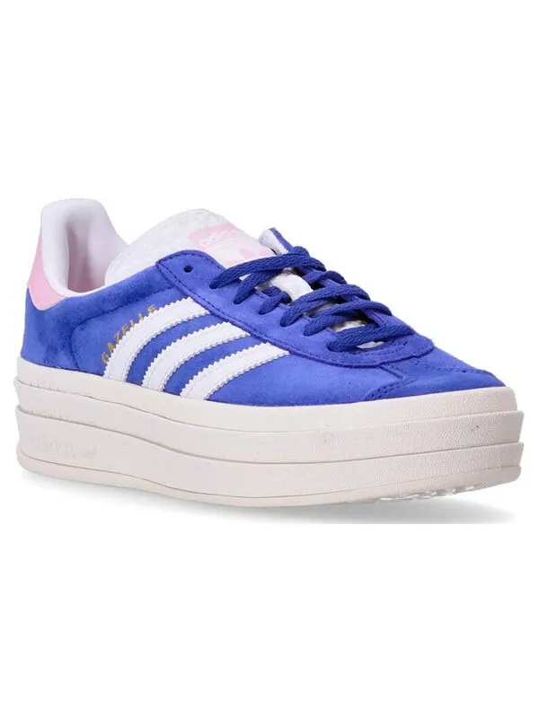 Кроссовки газель смелые Adidas — изображение 3 из 4, розовый/синий/белый
