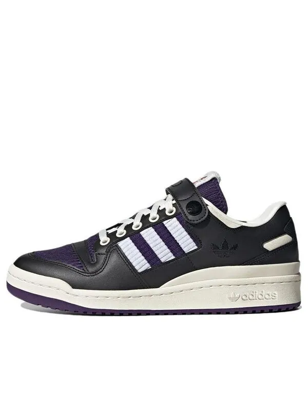 Кроссовки оригиналы форум 84 низкие Adidas — изображение 1 из 4, черный/фиолетовый/белый