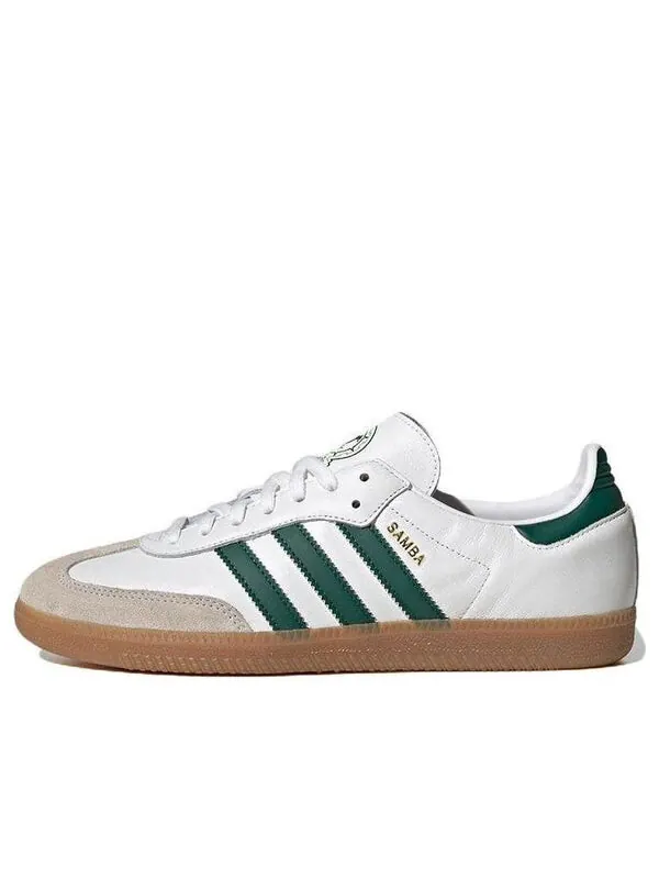 Кроссовки самба команда Adidas — изображение 1 из 4, белый/зеленый