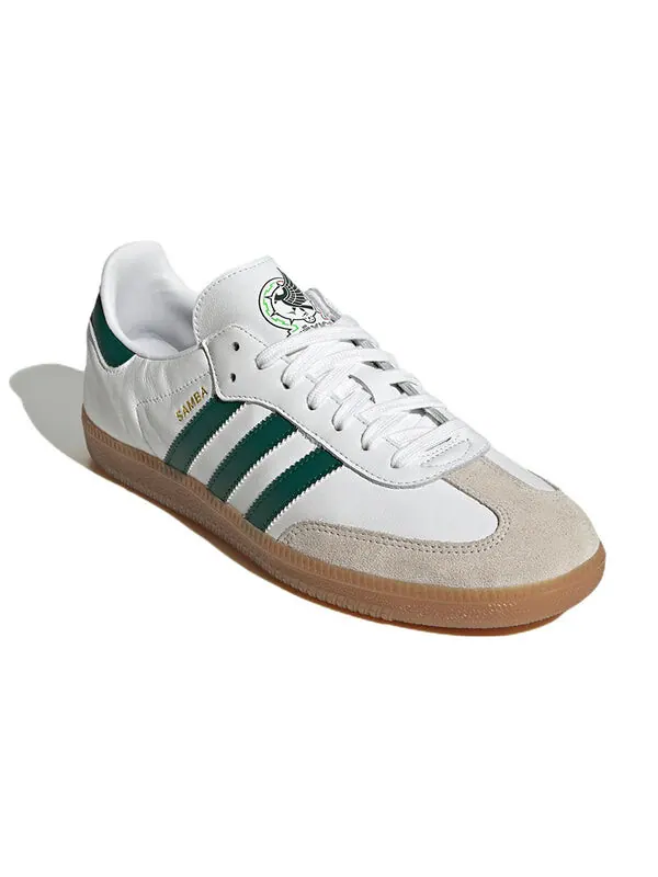 Кроссовки самба команда Adidas — изображение 3 из 4, белый/зеленый