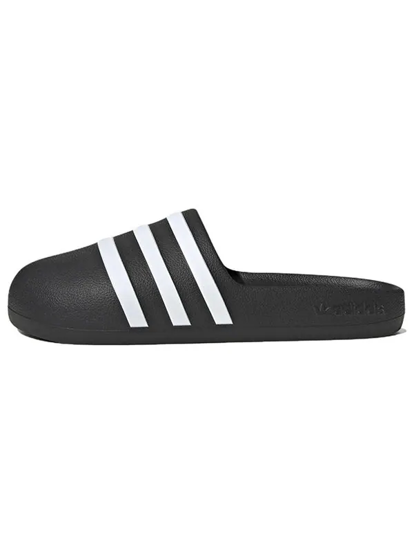 Тапочки adifom adilette slide 'black white' Adidas — изображение 2 из 4, черный/белый