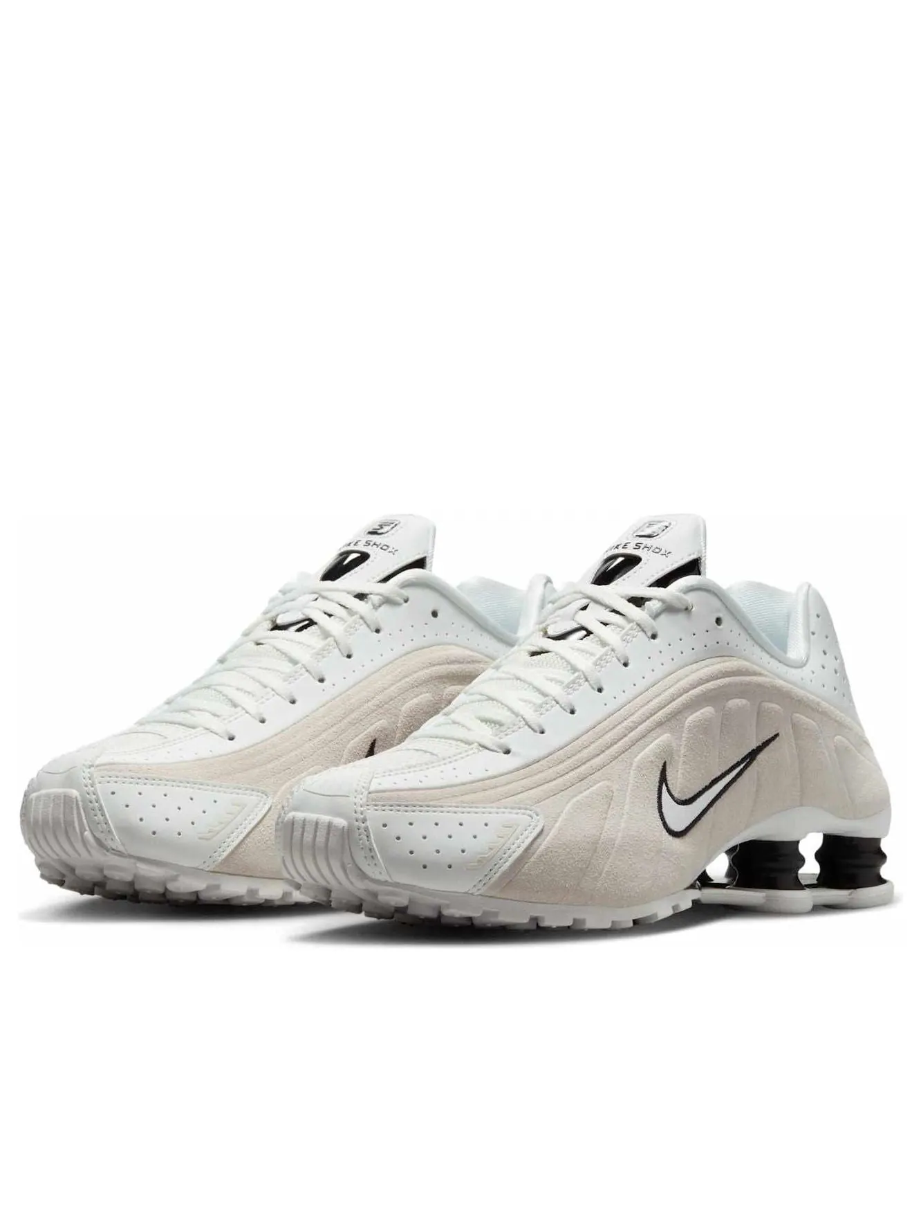 Кроссовки (WMNS) Nike Shox R4 'Summit White Light Orewood Brown' — изображение 4 из 6, белый