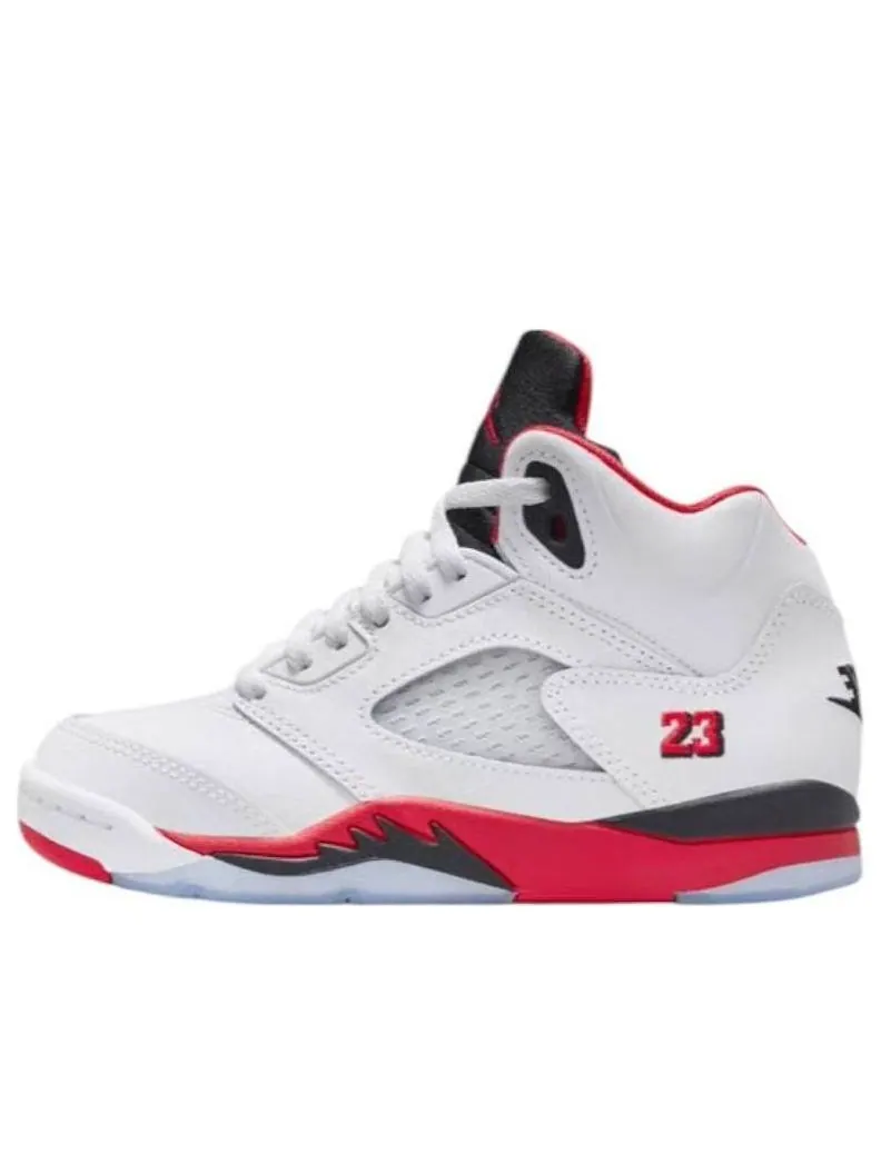 Кроссовки (PS) Air Jordan 5 Retro 'Fire Red Black Tongue 2025' — изображение 1 из 6, белый