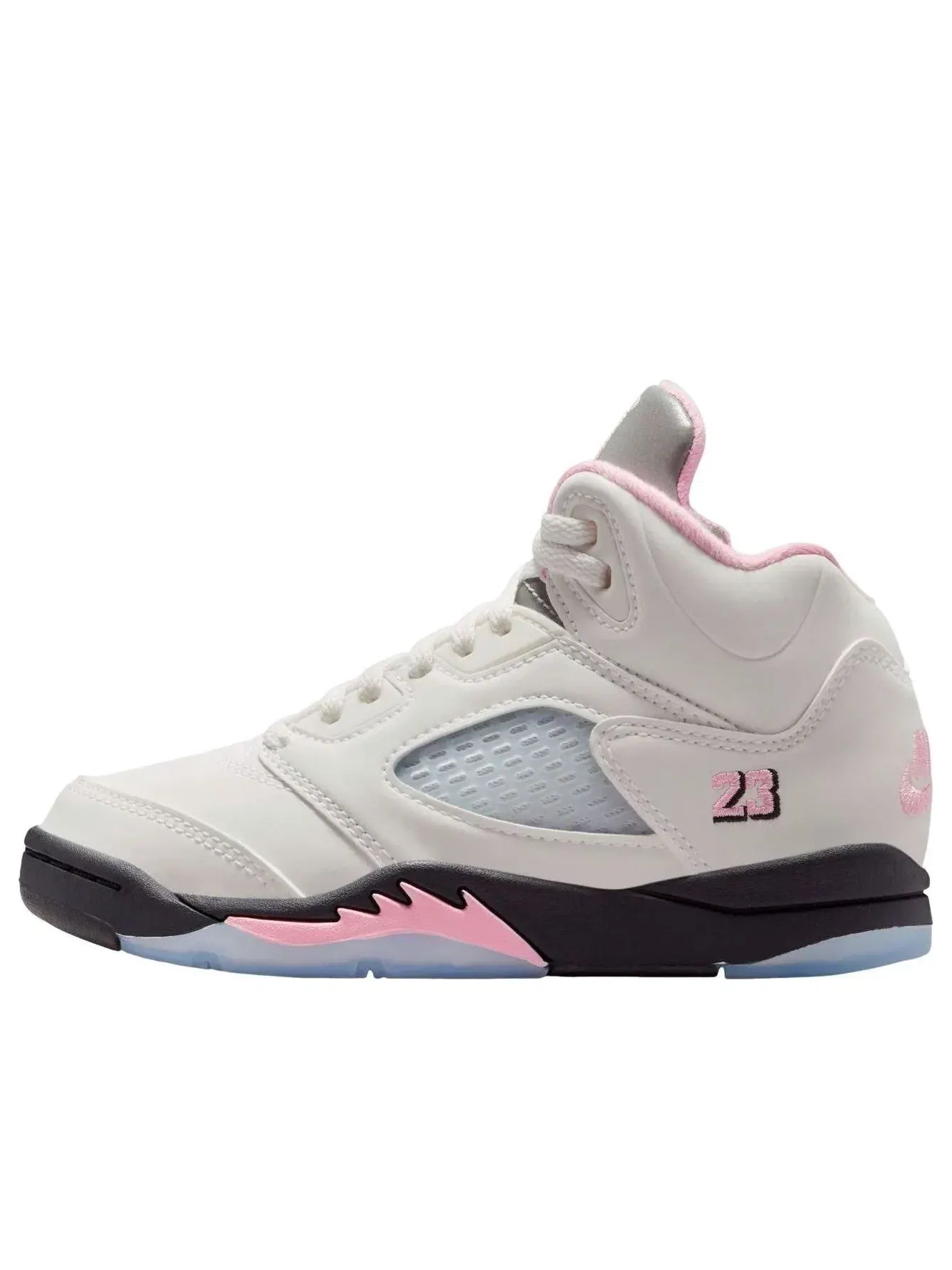 Детские кроссовки с кожаным верхом Air Jordan 5 Retro Medium Soft Pink — изображение 1 из 6, белый