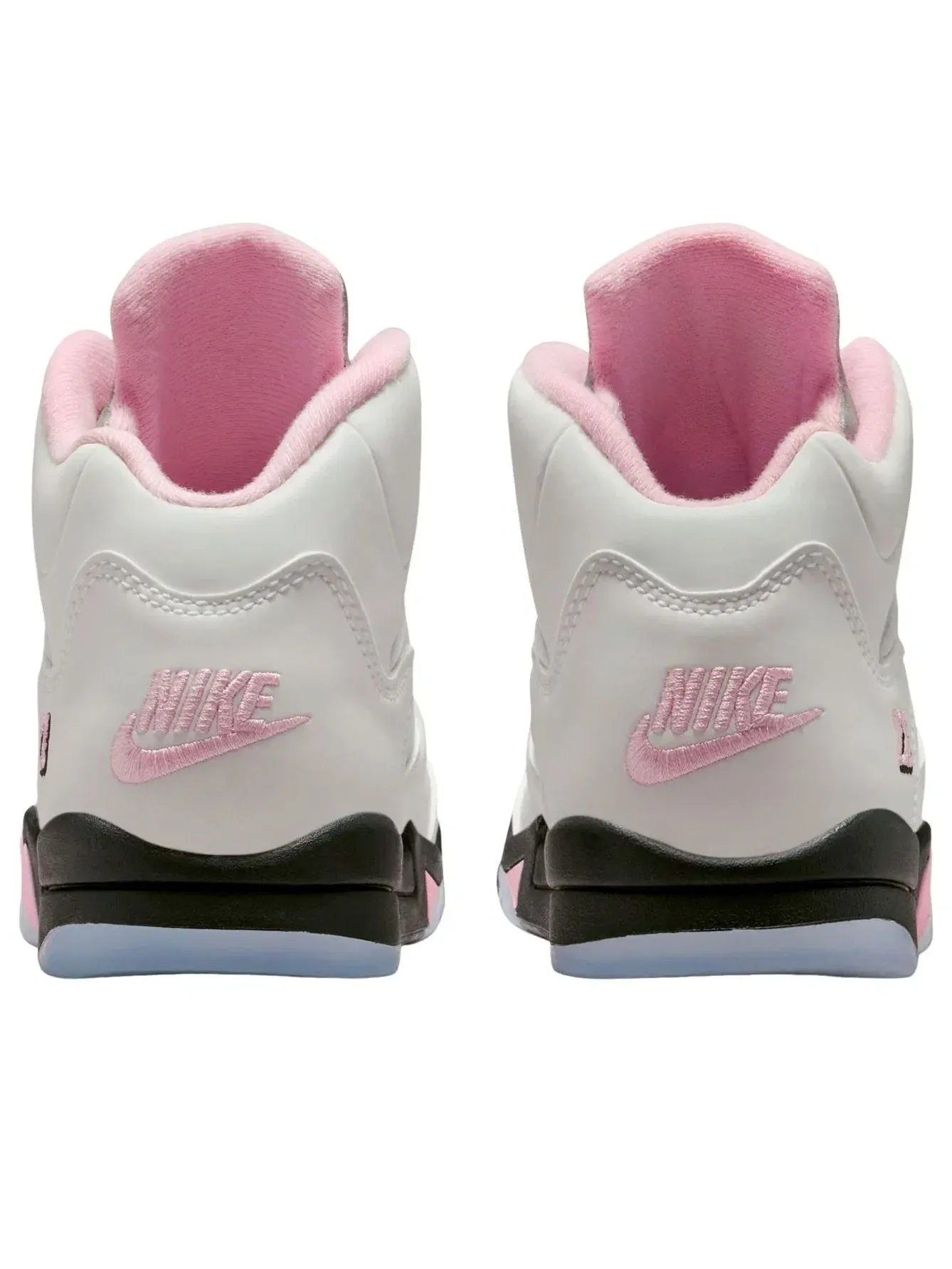 Детские кроссовки с кожаным верхом Air Jordan 5 Retro Medium Soft Pink — изображение 4 из 6, белый