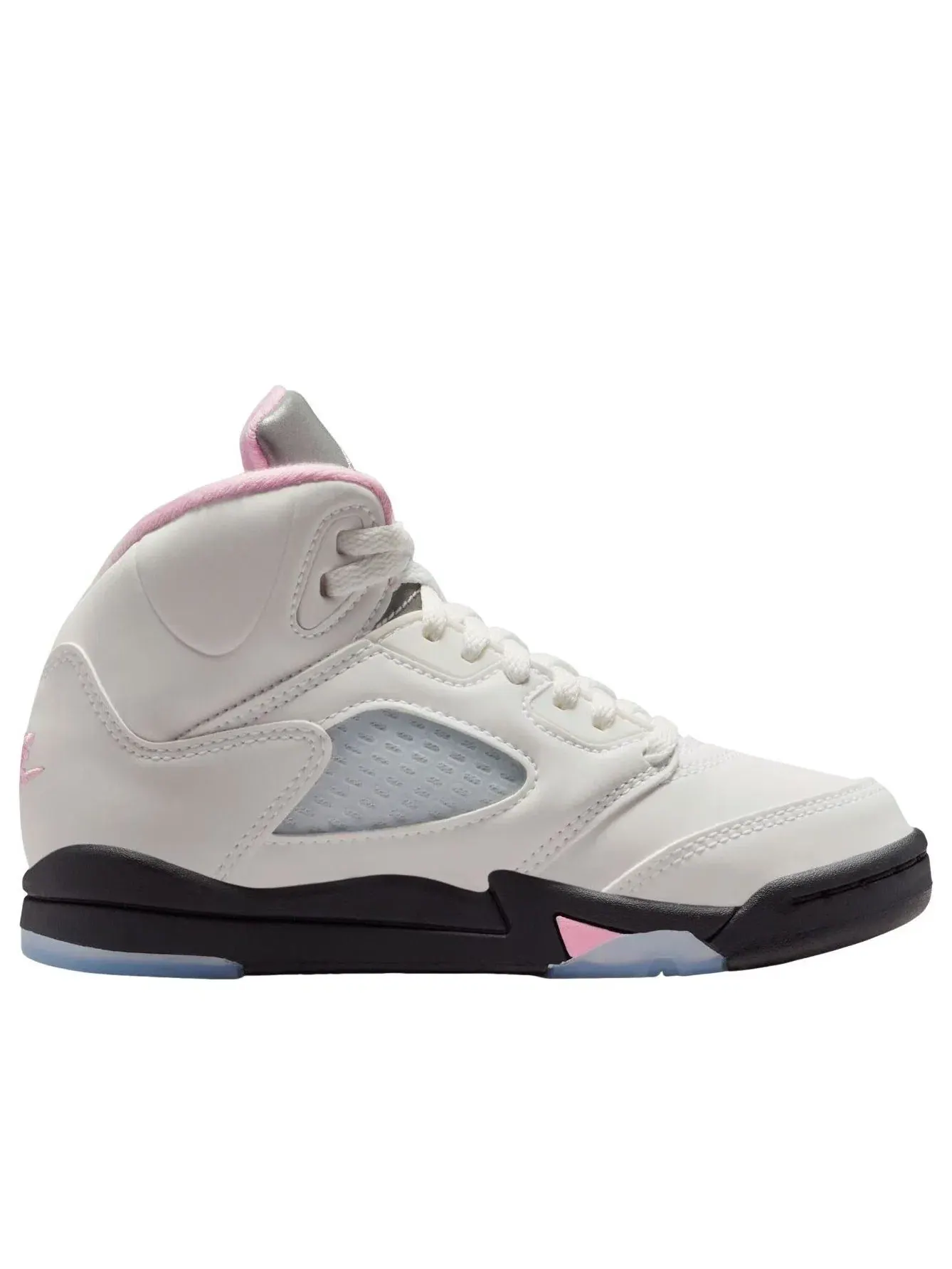 Детские кроссовки с кожаным верхом Air Jordan 5 Retro Medium Soft Pink — изображение 6 из 6, белый