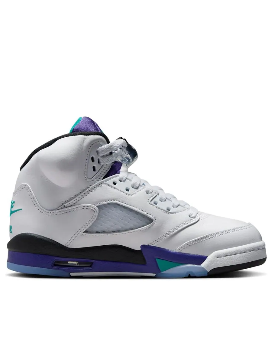 Кроссовки (GS) Air Jordan 5 Retro 'Grape' 2025 — изображение 2 из 6, белый