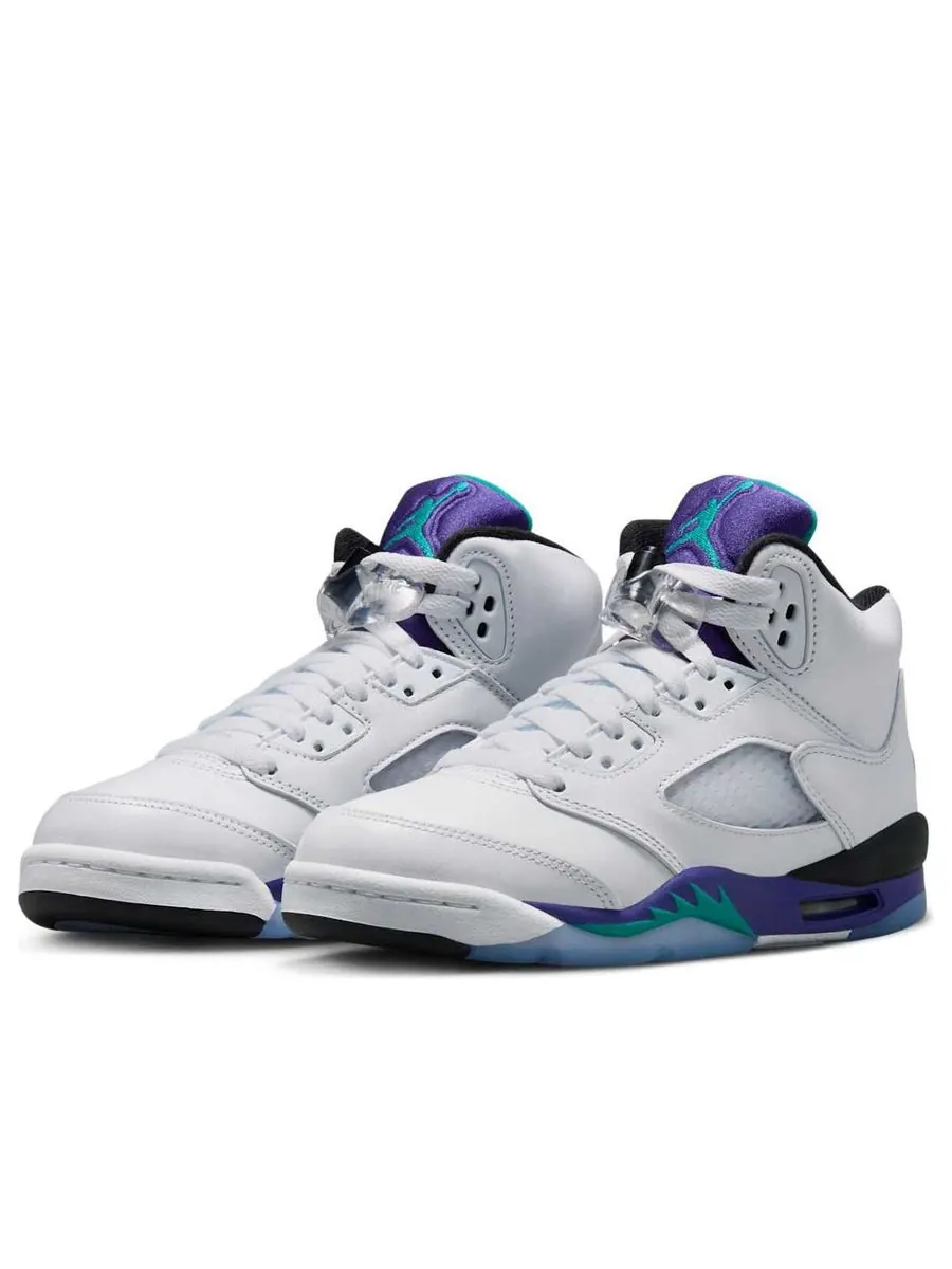 Кроссовки (GS) Air Jordan 5 Retro 'Grape' 2025 — изображение 3 из 6, белый