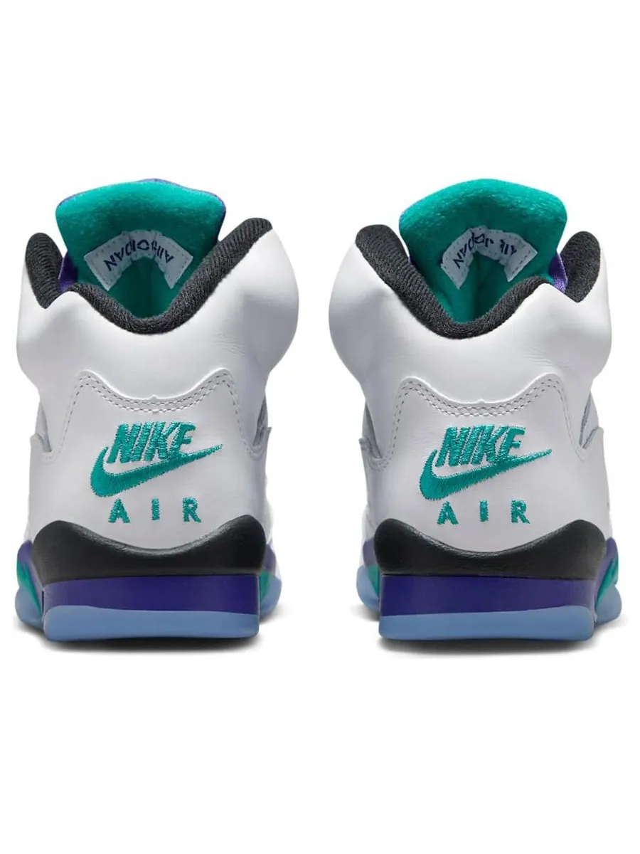 Кроссовки (GS) Air Jordan 5 Retro 'Grape' 2025 — изображение 5 из 6, белый