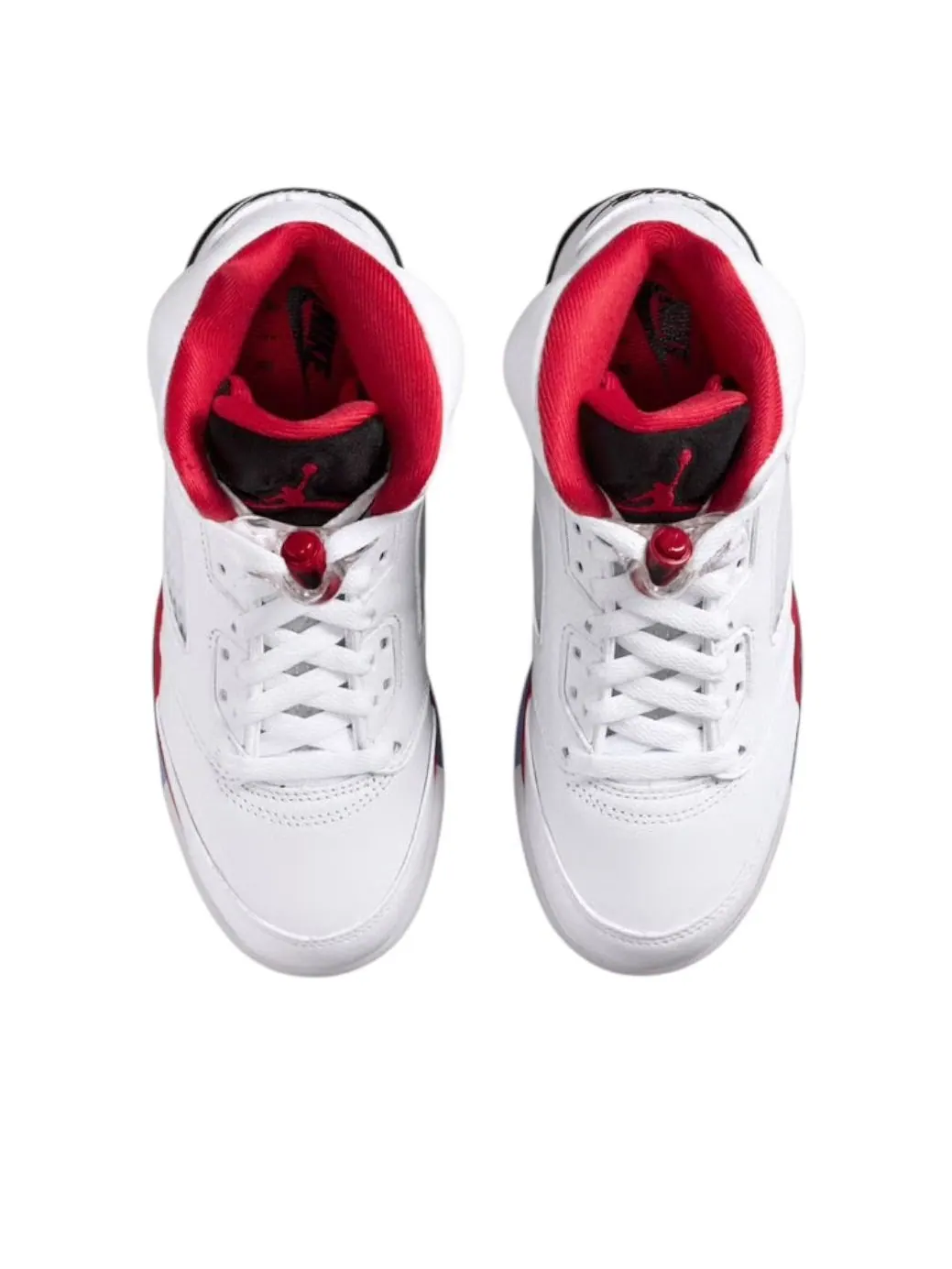 Кроссовки (GS) Air Jordan 5 Retro 'Fire Red Black Tongue 2025' — изображение 6 из 6, белый