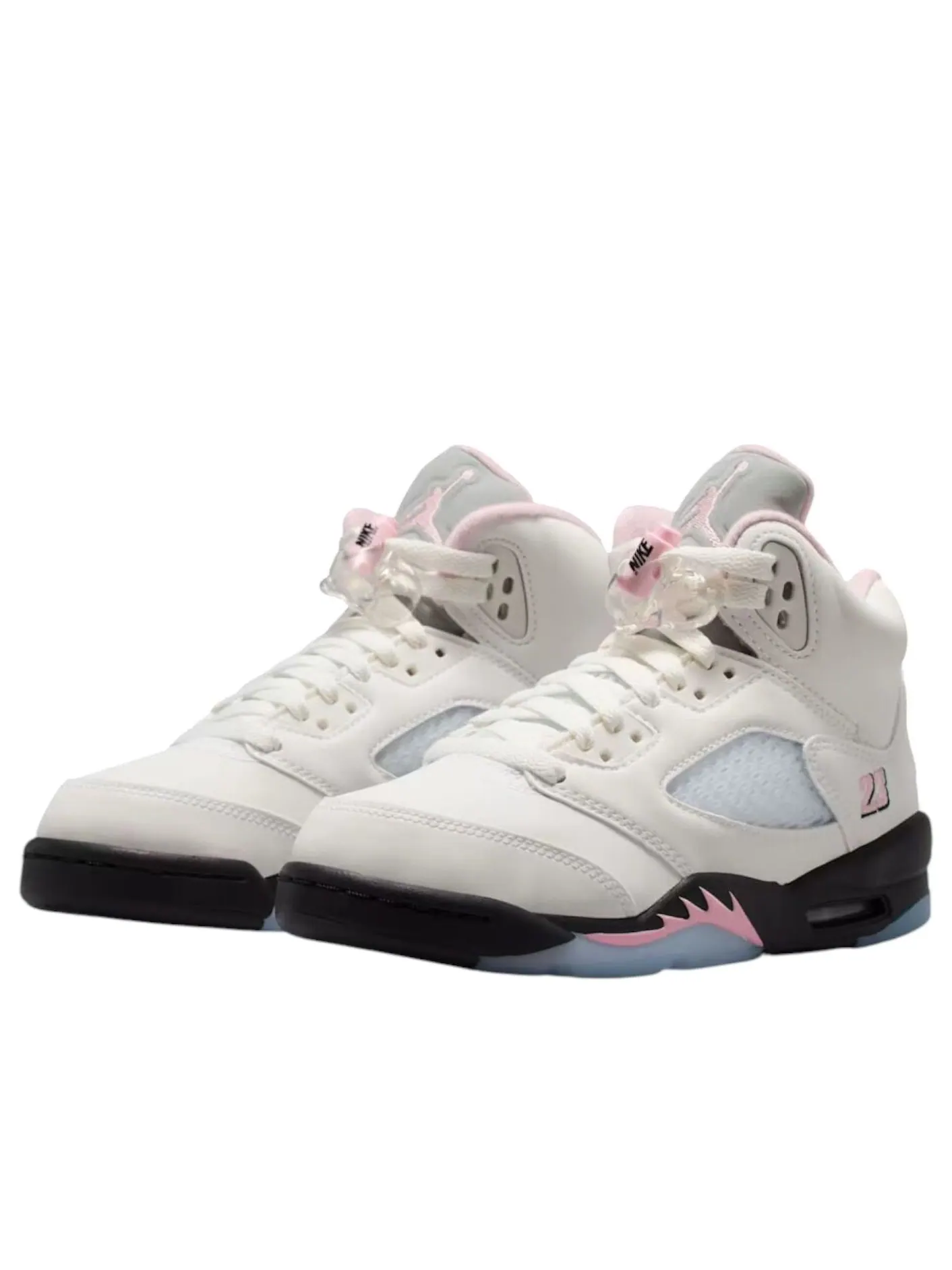 (GS) Air Jordan 5 Retro 'Medium Soft Pink' — изображение 3 из 6, белый/розовый/черный
