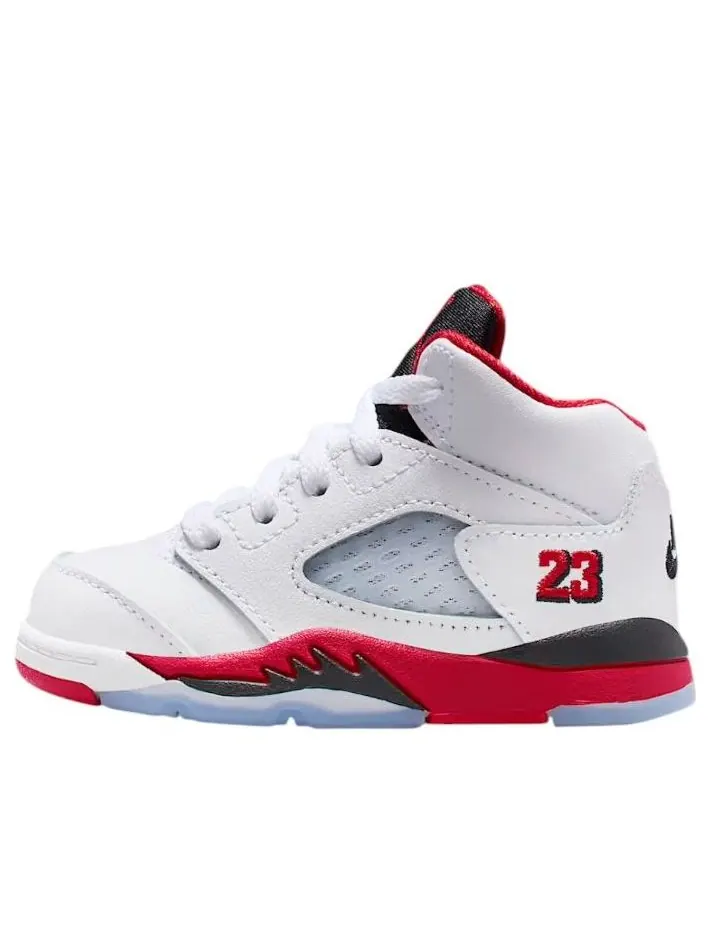 Кроссовки (TD) Air Jordan 5 Retro 'Fire Red Black Tongue 2025' — изображение 1 из 6, белый