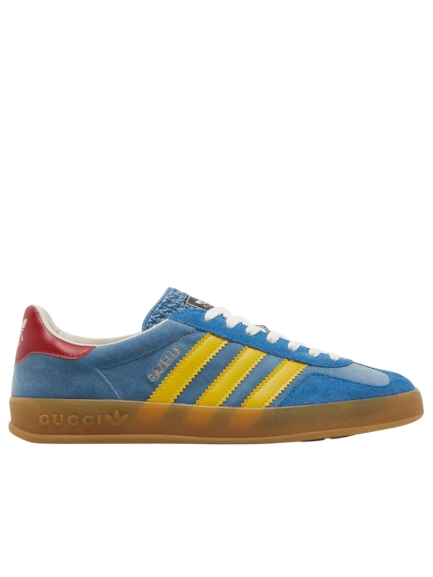 Adidas x Gucci Gazelle 'Blue' — изображение 5 из 5, синий/желтый/красный