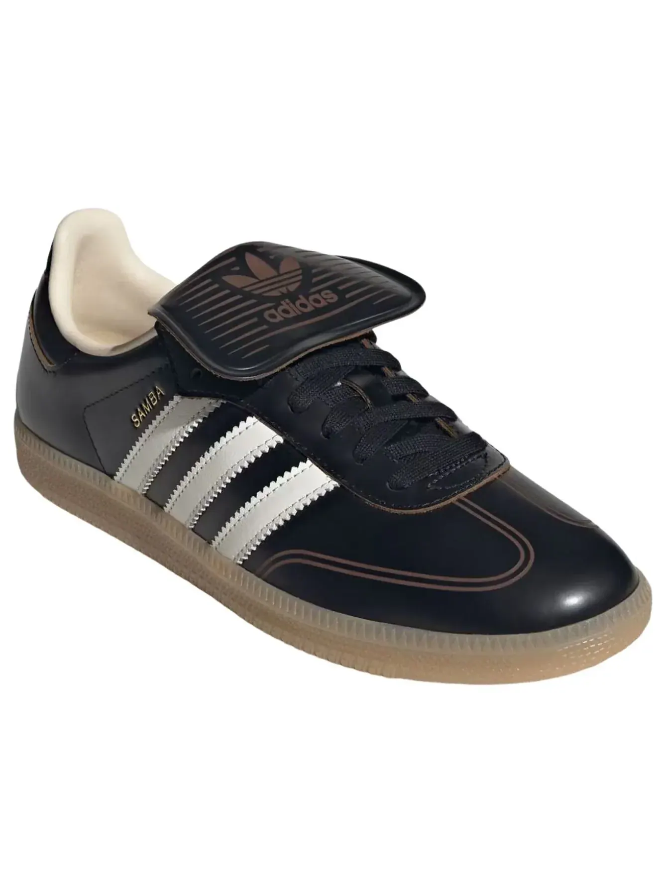 Кроссовки (WMNS) Adidas Samba LT 'Core Black Core White Bronze Strata' — изображение 2 из 6, черный