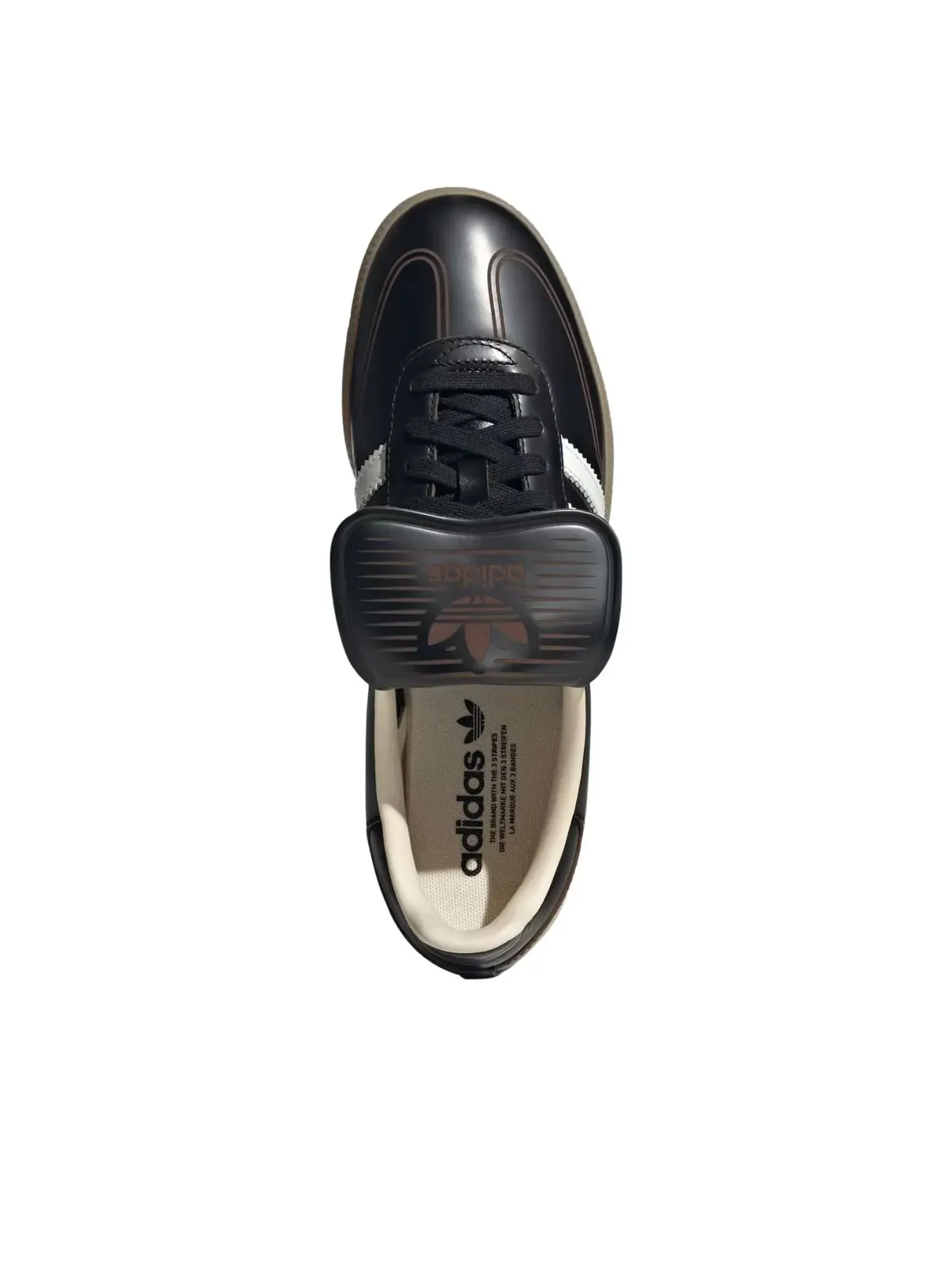 Кроссовки (WMNS) Adidas Samba LT 'Core Black Core White Bronze Strata' — изображение 4 из 6, черный