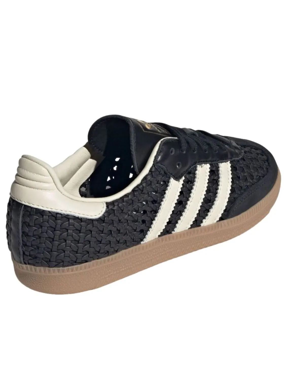 (WMNS) Adidas Samba 'Basketweave Black' — изображение 3 из 5, черный/белый